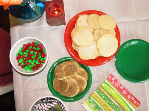 Sugar cookies and M&Ms