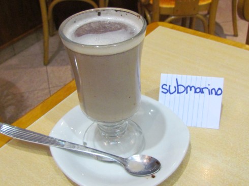 Submarino (Hot Chocolate) in Buenos Aires