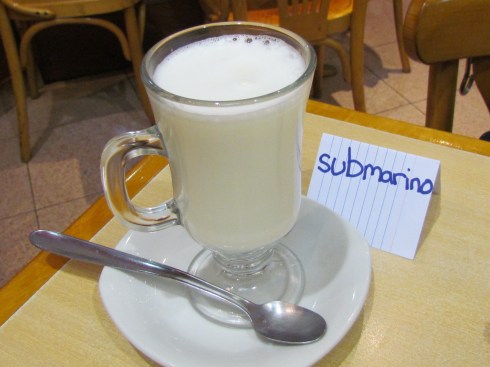 Submarino (Hot Chocolate) in Buenos Aires